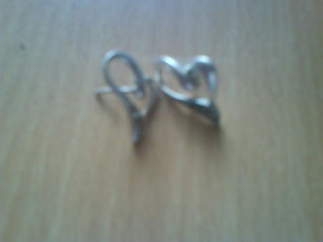 Daiktas sidabriniai auskarai sirdeles