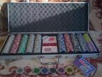 Daiktas 500-ų žetonų pokerio rinkinys su nominalais