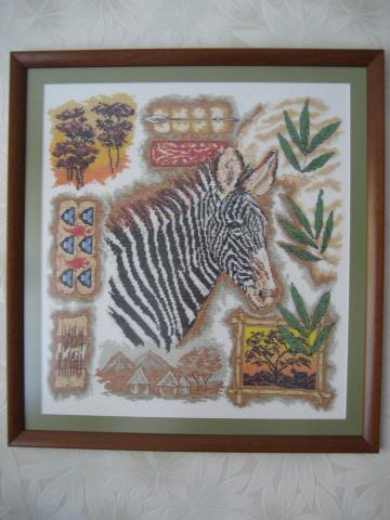 Daiktas Kryzeliu siuvinetas paveikslas Afrikos tematika