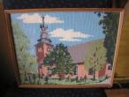 Daiktas Siuvinėtas paveiksliukas Bažnyčia. 
