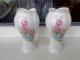 Dvi porinės rumuniškos Apulum porcelianinės vazelės su gėlėm.  Kaunas - parduoda, keičia (1)