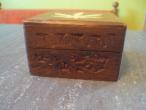 Daiktas medinė drožinėta dėžutė