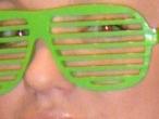 Daiktas žali akiniai grotos / shutter