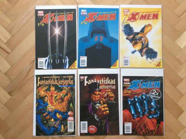 Daiktas X-men ir Fantastiškas ketvertas žurnalai komiksai