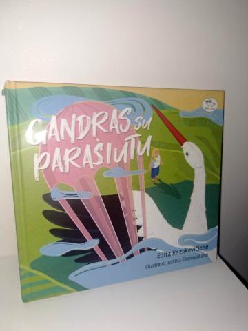 Daiktas Gandras su parašiutu 2€