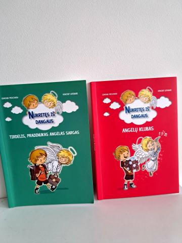 Daiktas dvi knygelės "Nukritęs iš dangaus" 2€
