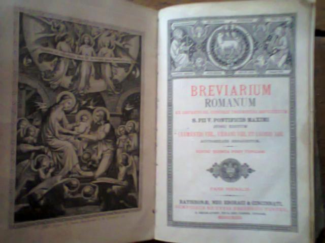 Daiktas Breviarium romanum.. 1893 metų lotyniškas maldynas