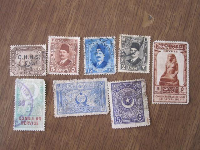 Daiktas Įvairūs seni pašto ženklai