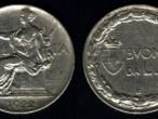 Daiktas Italijos 1 lira 1922m