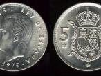 Daiktas Ispanu 5 ptas 1975m