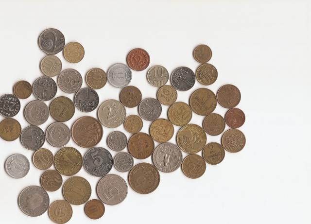 Daiktas Įvairios monetos 