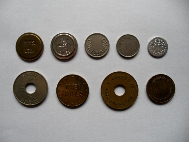 Daiktas įvairūs žetonai