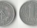 Daiktas 1 Pfenigas (pfennig), VDR, 1984