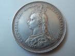Daiktas Sidabrine 1 shilling Queen  Victoria 1887m