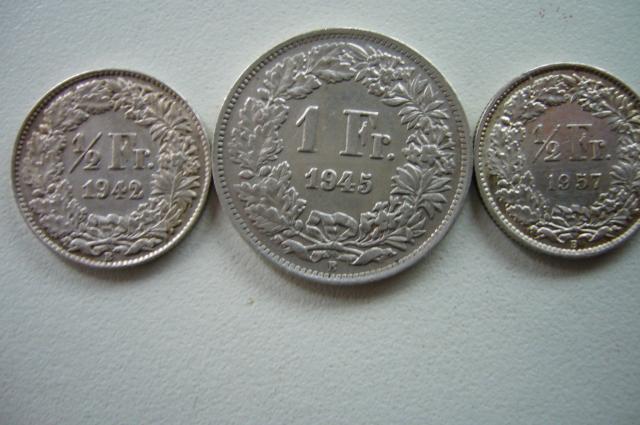 Daiktas sidabriniai sveicarijos frankai