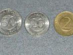 Daiktas sloveniskos monetos