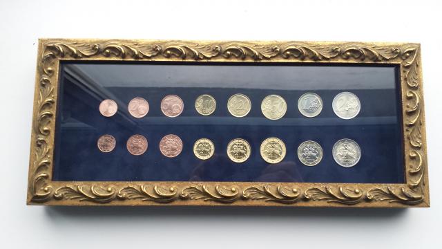 Daiktas Lietuviškų eurų rinkinys - dėklas