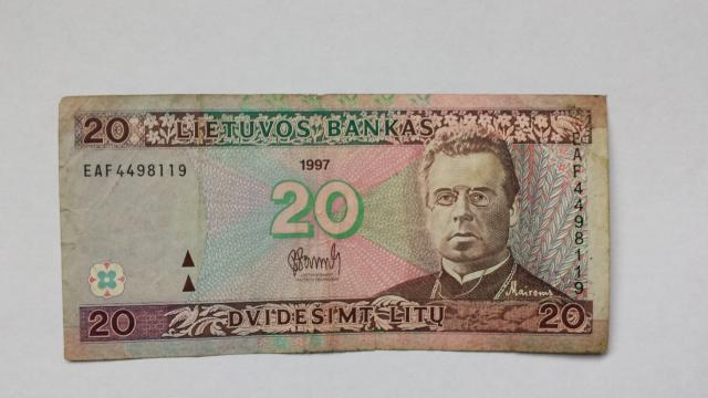 Daiktas 20 litų 1997 m.