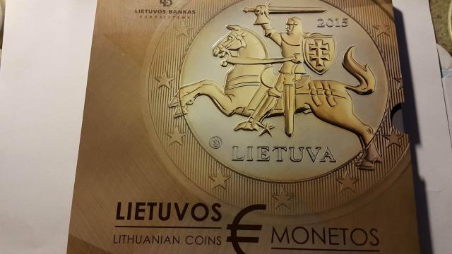 Daiktas Lietuva 2015 m. apyv. euro monetų rinkinys prof
