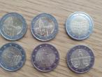 Daiktas Proginės lietuviškos ir vokiškos 2 Eur monetos 