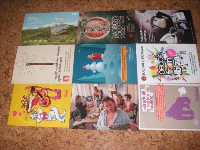 Daiktas Reklaminiai atvirukai (viduje daugiau)