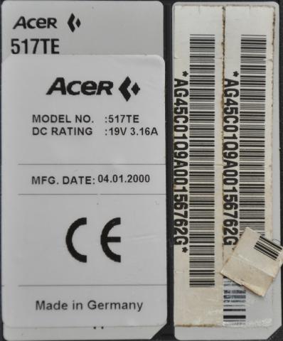 Daiktas senukas ACER