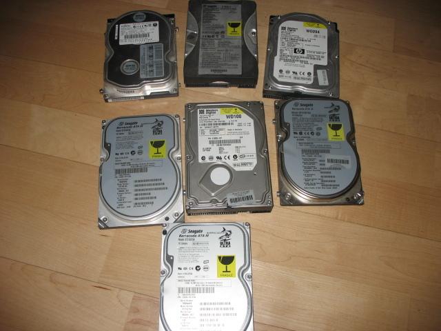 Daiktas 7vnt. HDD 10GB ATA