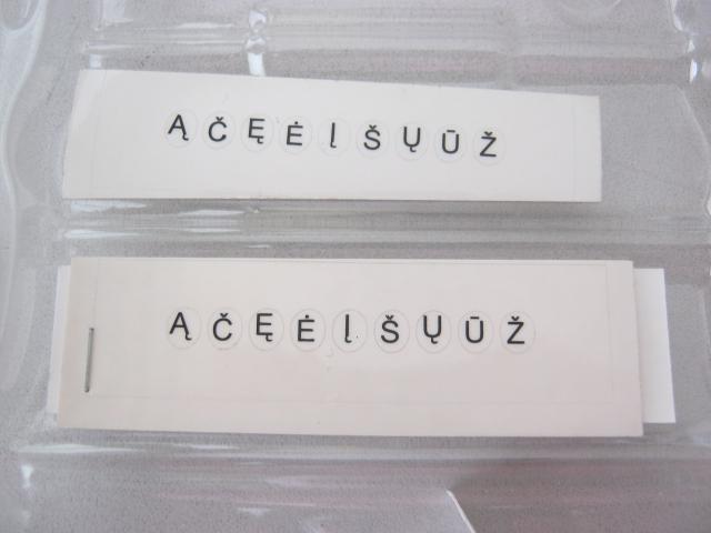 Daiktas Lietuviškų raidžių lipdukai klaviatūrai