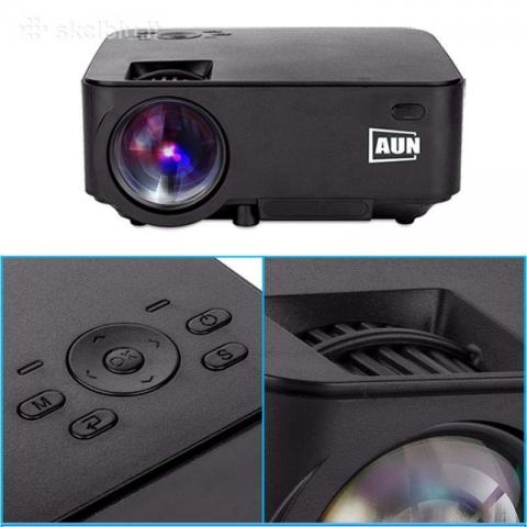 Daiktas Smart tv box video projektorius aun am200p serija,android 4.4.4,3d,4k,wi-fi,lan,usbx2,sd,hdmi