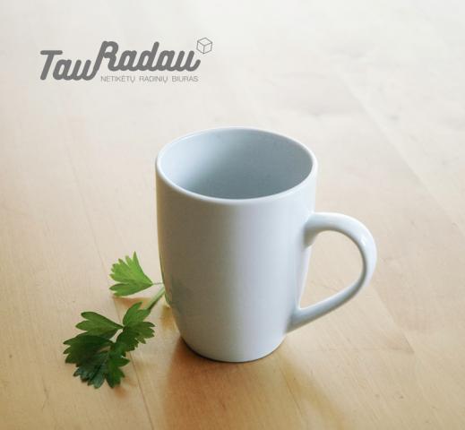 Daiktas Baltų keraminių puodelių komplektas