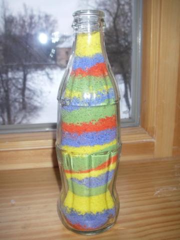 Daiktas Butelis su spalvota druska