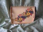 Daiktas Dekupažo technika dekoruotas padėklas "Derlius"