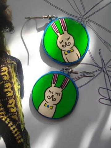 Daiktas auskarai- zuikiaii