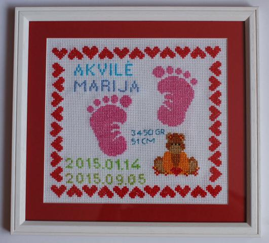 Daiktas Siuvinėto paveikslėlio krikštynoms pavyzdys